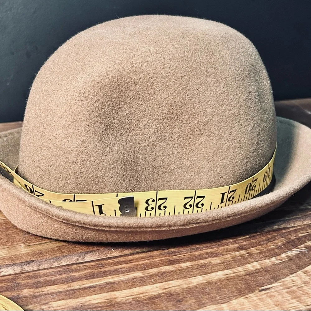 Vintage Banana Republic Italian Wool Safari Fedora Hat Camel Size M/L Travel - Picture 8 of 9